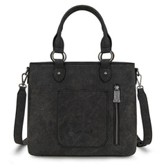 Trinity Ranch Floral Tooled Fringe Tote Bag