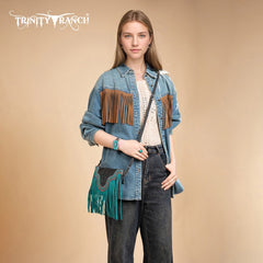 Trinity Ranch Floral Tooled Crossbody Purse