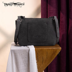 Trinity Ranch Aztec Tooled Fringe Crossbody