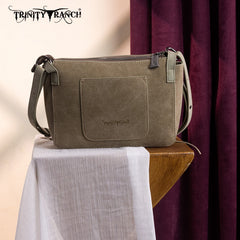 Trinity Ranch Aztec Tooled Fringe Crossbody