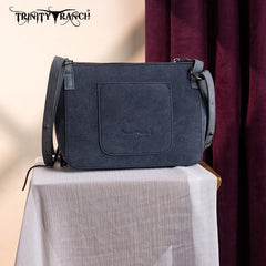 Trinity Ranch Aztec Tooled Fringe Crossbody