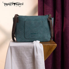 Trinity Ranch Aztec Tooled Fringe Crossbody