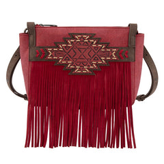 Trinity Ranch Aztec Tooled Fringe Crossbody