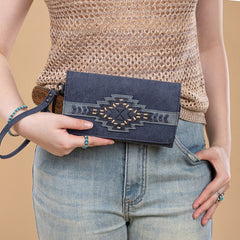 Trinity Ranch Aztec Tooled Fringe Concealed Carry Tote Set