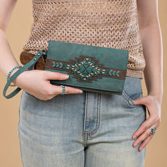 Trinity Ranch Aztec Tooled Fringe Concealed Carry Tote Set