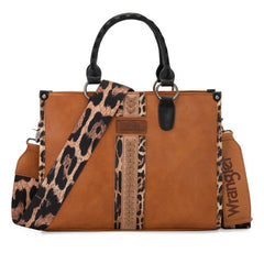 Wrangler Leopard Whipstitch Concealed Carry Tote Bag