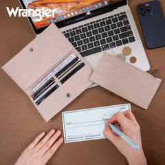 Wrangler Long Wallet with Detachable Zipper Pocket