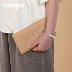 Wrangler Long Wallet with Detachable Zipper Pocket