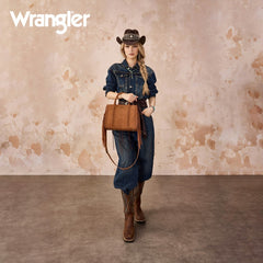 Wrangler Western Braided Fringe Tote Bag