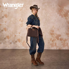 Wrangler Western Braided Fringe Tote Bag