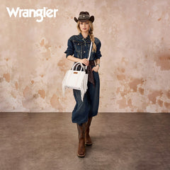 Wrangler Western Braided Fringe Tote Bag
