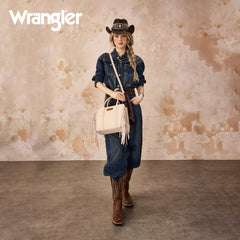 Wrangler Western Braided Fringe Tote Bag