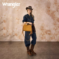 Wrangler Western Braided Fringe Tote Bag