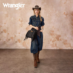 Wrangler Western Braided Fringe Tote Bag