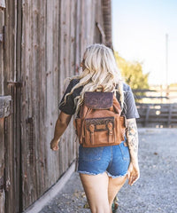Wrangler Floral Tooled Vintage Backpack