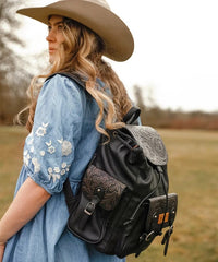 Wrangler Floral Tooled Vintage Backpack