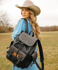 Wrangler Floral Tooled Vintage Backpack