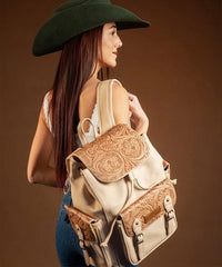 Wrangler Floral Tooled Vintage Backpack