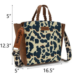 Wrangler Cow Print Concealed Carry Tote Bag