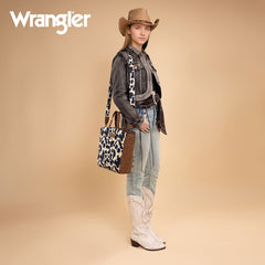 Wrangler Cow Print Concealed Carry Tote Bag