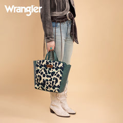 Wrangler Cow Print Concealed Carry Tote Bag