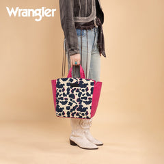 Wrangler Cow Print Concealed Carry Tote Bag
