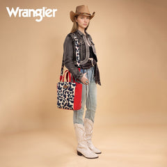 Wrangler Cow Print Concealed Carry Tote Bag