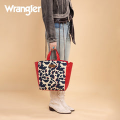 Wrangler Cow Print Concealed Carry Tote Bag