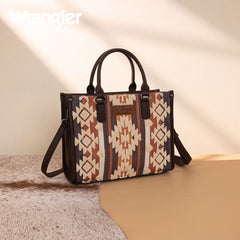 Wrangler Sherpa Aztec Canvas Concealed Tote Bag