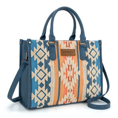 Wrangler Sherpa Aztec Canvas Concealed Tote Bag