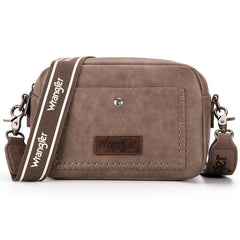 Wrangler Dual Zipper Stitch Crossbody Bag