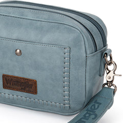 Wrangler Dual Zipper Stitch Crossbody Bag
