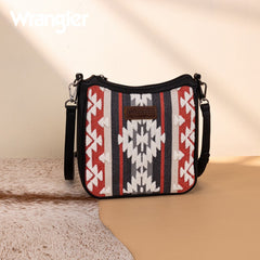 Wrangler Sherpa Aztec Canvas Crossbody