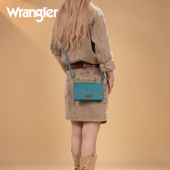 Wrangler Leather Printed Wristlet