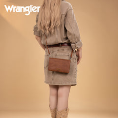 Wrangler Leather Printed Wristlet