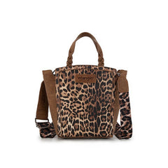 Wrangler Western Braided Handle Leopard Tote Bag