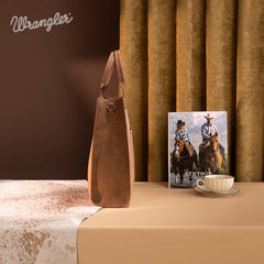 Wrangler Aztec Embroidered Crossbody Tote Bag