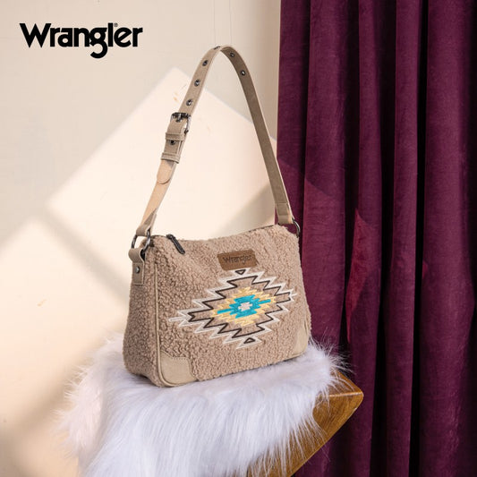 Wrangler Sherpa Aztec Sherpa Hobo Bag