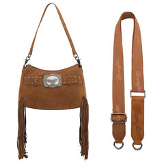 Wrangler Fringe Buckle Crossbody Hobo Bag