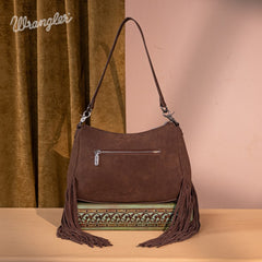 Wrangler Fringe Buckle Crossbody Hobo Bag