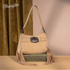 Wrangler Fringe Buckle Crossbody Hobo Bag