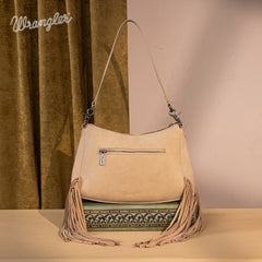 Wrangler Fringe Buckle Crossbody Hobo Bag