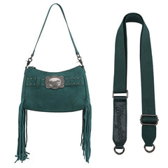 Wrangler Fringe Buckle Crossbody Hobo Bag