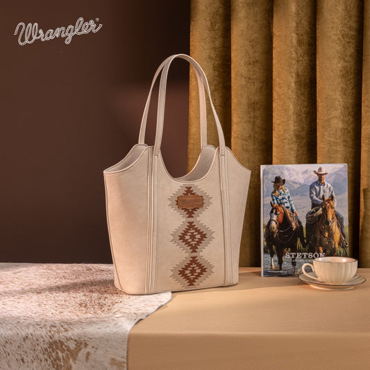 Wrangler Aztec Embroidered Tote Bag