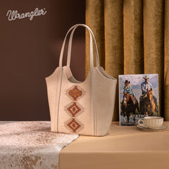 Wrangler Aztec Embroidered Tote Bag