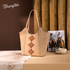 Wrangler Aztec Embroidered Tote Bag