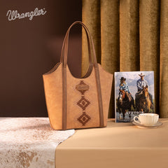Wrangler Aztec Embroidered Tote Bag