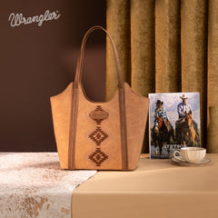 Wrangler Aztec Embroidered Tote Bag