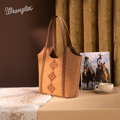Wrangler Aztec Embroidered Tote Bag