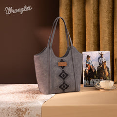 Wrangler Aztec Embroidered Tote Bag